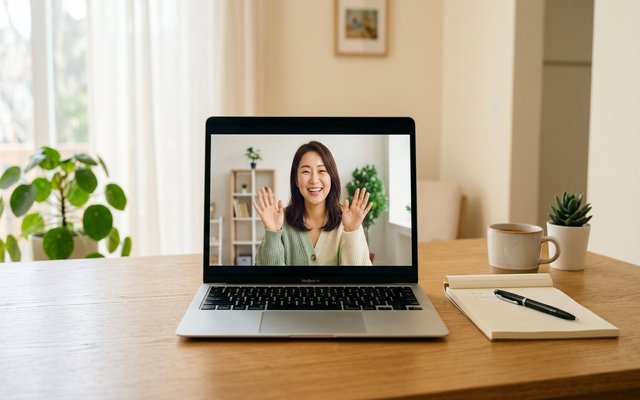 コリアンカレッジの口コミを確認して無料カウンセリングを受ける様子