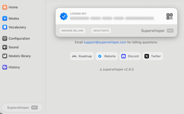 Superwhisperのキャンセル手順の説明1