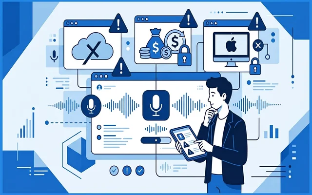 SpeaklyとGenspark AIのデメリットや注意点をまとめた画像